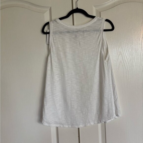 Chico’s The Ultimate Tee Andi white heathered tank top size medium Optic white - Picture 6 of 6
